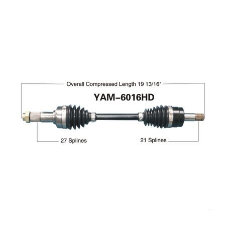 Wide Open Heavy Duty CV Axle for YAM HD FRONT L/R YFM550/700 GRIZZAUTO 7-14 YAM-6016HD